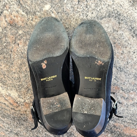 YSL West Jodhpur Black Suede Ankle Boots - Picture 7 of 8